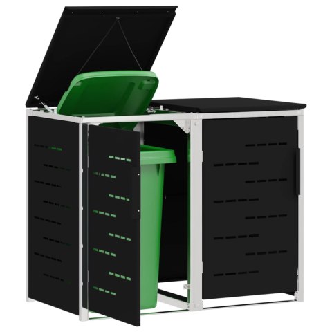 PRZECHOWYWANIE KOSZA NA ODPADY CZARNY 138X77,5X112,5CM