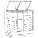 PRZECHOWYWANIE KOSZA NA ODPADY CZARNY 138X77,5X112,5CM