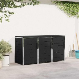 VidaXL Przechowywanie kosza na odpady Czarny 207 x 77,5 x 112,5 cm