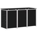 VidaXL Przechowywanie kosza na odpady Czarny 207 x 77,5 x 112,5 cm