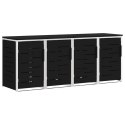 PRZECHOWYWANIE KOSZA NA ODPADY CZARNY 276X77,5X112,5CM