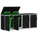 PRZECHOWYWANIE KOSZA NA ODPADY CZARNY 276X77,5X112,5CM