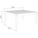 VidaXL stół Lite Drewno Akacji naturalny 60 x 60 x 30 cm