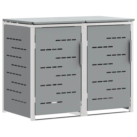 VidaXL Przechowywanie kosza na odpady Szary 138 x 77,5 x 112,5 cm