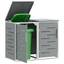 VidaXL Przechowywanie kosza na odpady Szary 138 x 77,5 x 112,5 cm