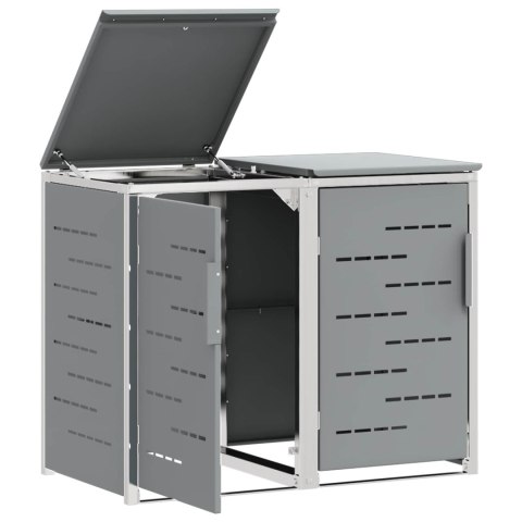 VidaXL Przechowywanie kosza na odpady Szary 138 x 77,5 x 112,5 cm