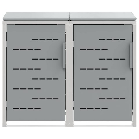 VidaXL Przechowywanie kosza na odpady Szary 138 x 77,5 x 112,5 cm