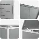 VidaXL Przechowywanie kosza na odpady Szary 138 x 77,5 x 112,5 cm