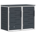 OBUDOWA NA 2 KOSZE NA ODPADY ANTRACYT STALOWA 138X77,5X112,5CM
