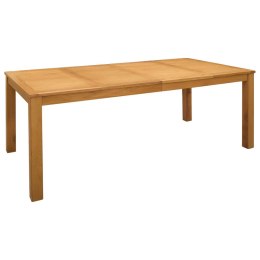 VidaXL Stół jadalny 200 x 100 x 75 cm Dąb lite naturalny Prostokątny