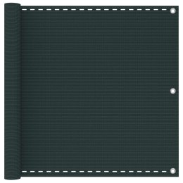 VidaXL Ekran balkonowy Ciemnozielony 90 x 700 cm HDPE i aluminium
