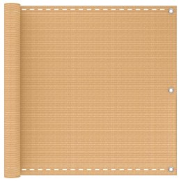 VidaXL Ekran balkonowy piaskowy 90 x 300 cm HDPE i aluminium