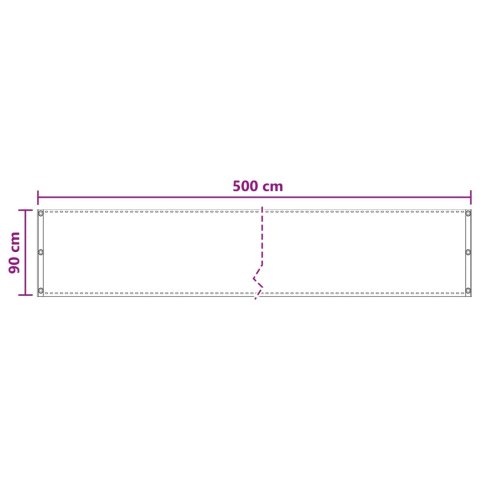 VidaXL Ekran balkonowy piaskowy 90 x 500 cm HDPE i aluminium