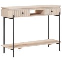 VidaXL Ręcznie robiony stolik końcowy Biały 100 x 30 x 76 cm