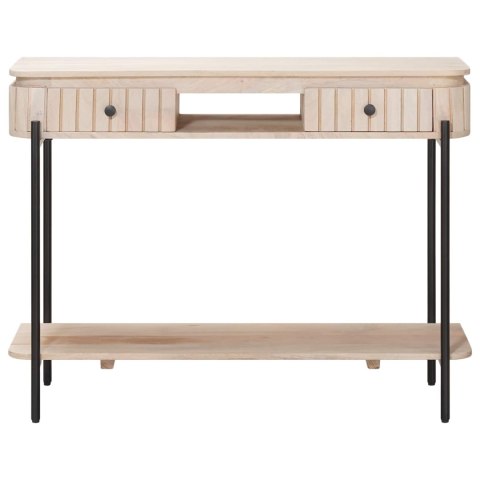 VidaXL Ręcznie robiony stolik końcowy Biały 100 x 30 x 76 cm