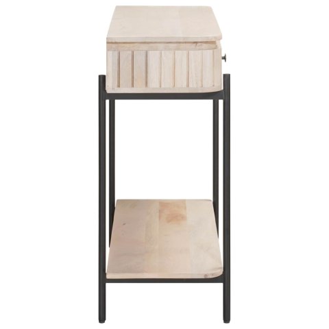 VidaXL Ręcznie robiony stolik końcowy Biały 100 x 30 x 76 cm