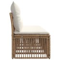 SOFA 4-OSOBOWA 4 PCS 4-LICZBA MIEJSC BEŻOWY POLIRATTAN