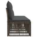 VidaXL Sofa 4-osobowa 4 pcs 4-Liczba miejsc Szary polirattan