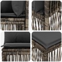 VidaXL Sofa 4-osobowa 4 pcs 4-Liczba miejsc Szary polirattan