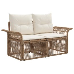 VidaXL Sofa Ogrodowa 2-Liczba miejsc Beżowy polirattan
