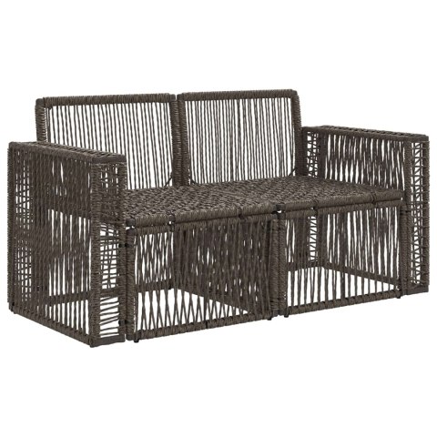 VidaXL Sofa Ogrodowa 2-Liczba miejsc Szary polirattan