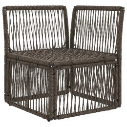 VidaXL Sofa narożna Szary polirattan