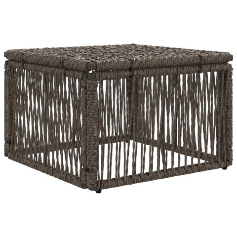 VidaXL Taboret Szary polirattan