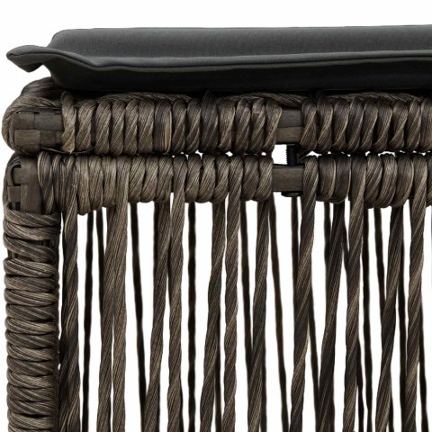 VidaXL Taboret Szary polirattan