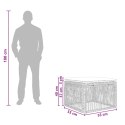 VidaXL Taboret Szary polirattan