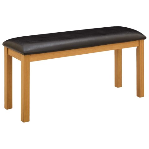 VidaXL Ławka jadalniana 95 x 32 x 45 cm Dąb lite Czarny