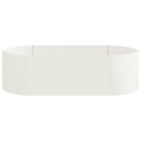 VidaXL Podniesione Łóżko Ogrodowe Biały 140 x 40 x 40 cm Stal
