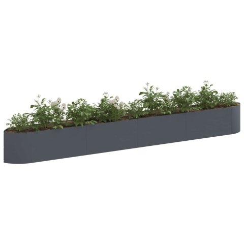 VidaXL Podniesione Łóżko Ogrodowe antracytowy 380 x 40 x 40 cm Stal