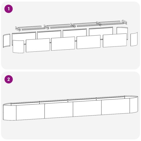 VidaXL Podniesione Łóżko Ogrodowe antracytowy 380 x 40 x 40 cm Stal
