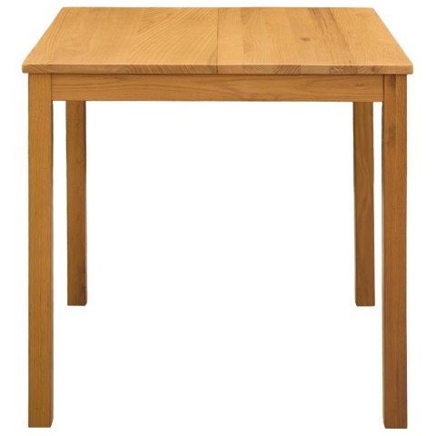 VidaXL Stół jadalny 110 x 75 x 75 cm Dąb lite naturalny Prostokątny