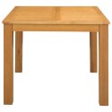 VidaXL Stół jadalny 90 x 90 x 75 cm Dąb lite naturalny Kwadrat