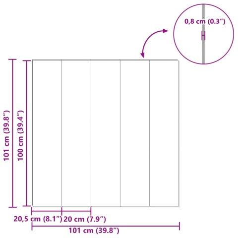PODŁOGA LAMINOWANA 5 PCS CIEMNY ORZECH 101X20X0,8CM