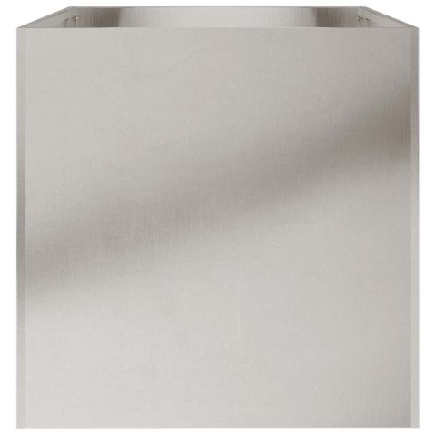 VidaXL Donica, srebrna, 62x40x39 cm, stal nierdzewna