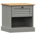 SZAFKA NOCNA VIGO SZARA 42X35X40CM LITE DREWNO SOSNOWE