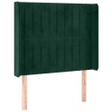 ZAGŁÓWEK DO ŁÓŻKA Z LED CIEMNOZIELONY 83X16X118/128CM AKSAMIT