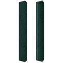 ZAGŁÓWEK DO ŁÓŻKA Z LED CIEMNOZIELONY 83X16X118/128CM AKSAMIT