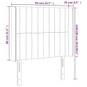 ZAGŁÓWEK DO ŁÓŻKA Z LED CIEMNOZIELONY 83X16X118/128CM AKSAMIT