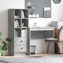VidaXL Biurko z szufladą z półką 2 pcs Betonowy szary