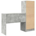 VidaXL Biurko z szufladą z półką 2 pcs Betonowy szary