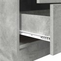 VidaXL Biurko z szufladą z półką 2 pcs Betonowy szary