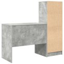 VidaXL Biurko z szufladą z półką 2 pcs Betonowy szary