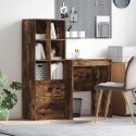 BIURKO Z SZUFLADĄ Z PÓŁKĄ Z PRZECHOWYWANIEM 2 PCS DĄB WĘDZONY