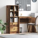 BIURKO Z SZUFLADĄ Z PÓŁKĄ Z PRZECHOWYWANIEM 2 PCS STARE DREWNO