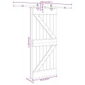 VidaXL Drzwi przesuwne NARVIK 85 x 210 cm (213,5 cm)