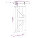 VidaXL Drzwi przesuwne NARVIK 95 x 210 cm (213,5 cm)