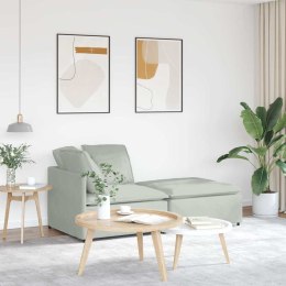 VidaXL Sofa modułowa z podnóżkiem i poduszkami Velvet Light Grey